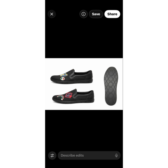 New a. Testoni Made in Italy Black Multi-color Patch Slip-On Loafers Size 6